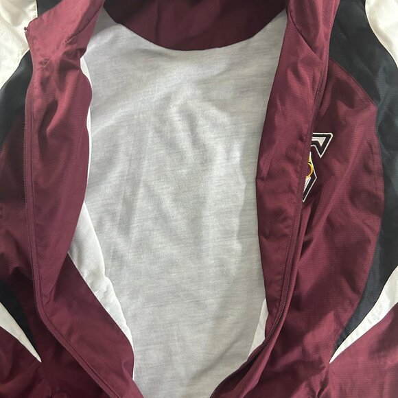 Teamwork Sport Jacket Size XL Red Long Sleeve Sweatshirt Zip Up Front Pockets - Picture 8 of 12